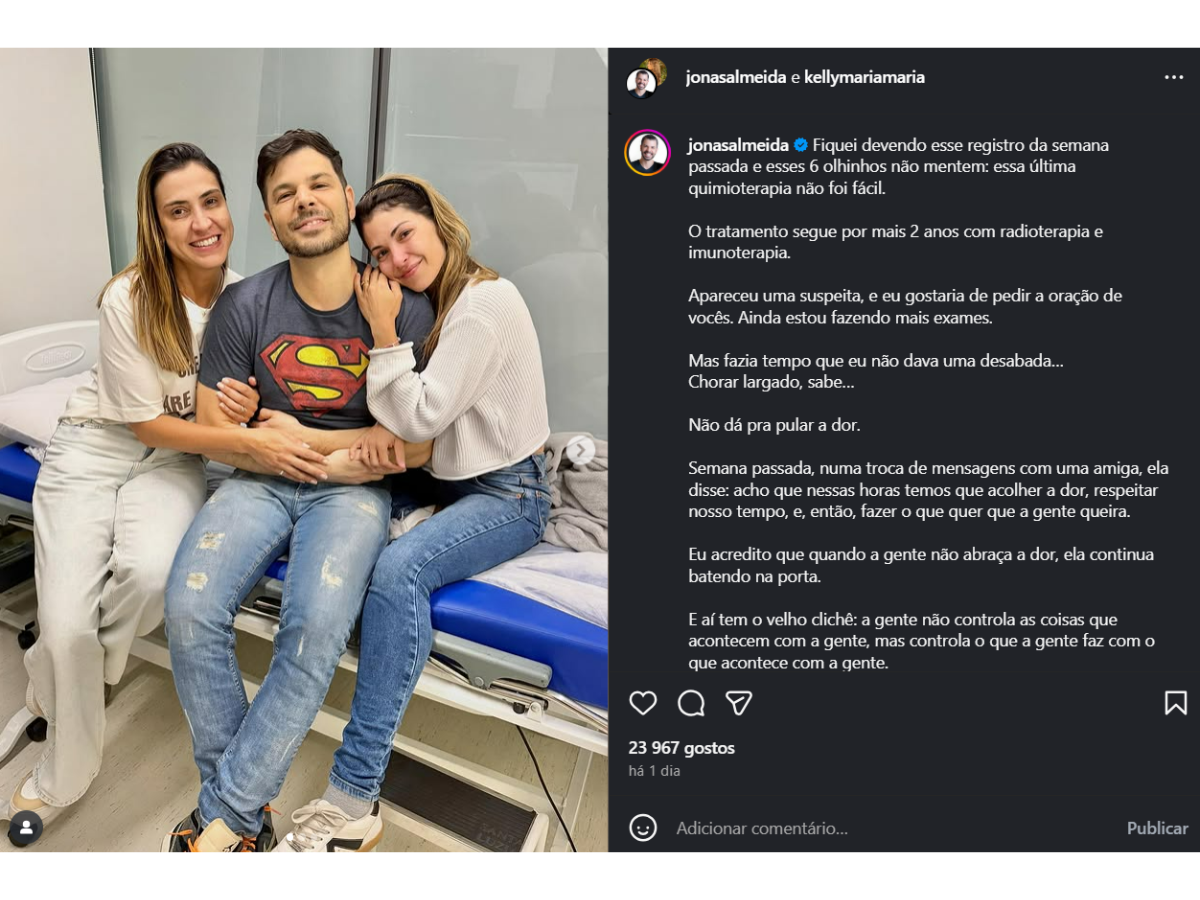 Ex-apresentador da Globo com câncer no pulmão revela nova suspeita e pede orações