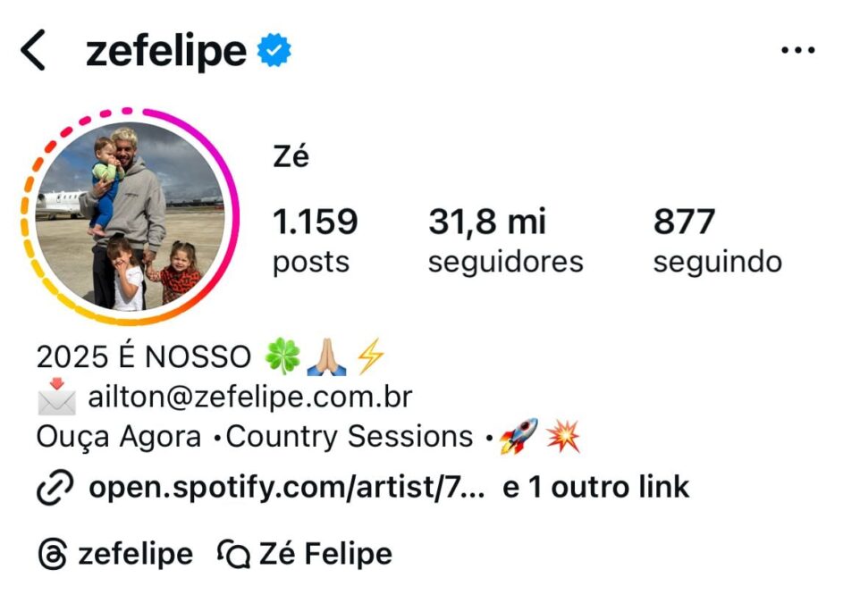 Zé Felipe remove fotos de momentos marcantes com Virginia de seu Instagram