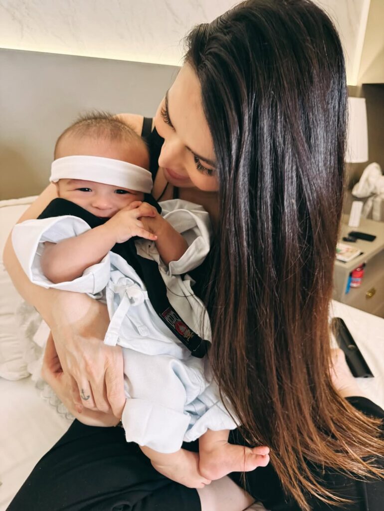 “nosso-guerreiro”:-yudi-tamashiro-celebra-4o-mesversario do filho