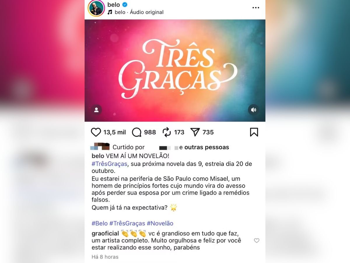 Gracyanne Barbosa elogia Belo após primeira chamada de novela: “Grandioso”