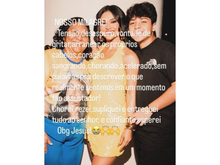 mae-de-mileide-se-pronuncia-apos-cirurgia-do-neto-para-retirada-de-tumor:-“nosso-milagre”