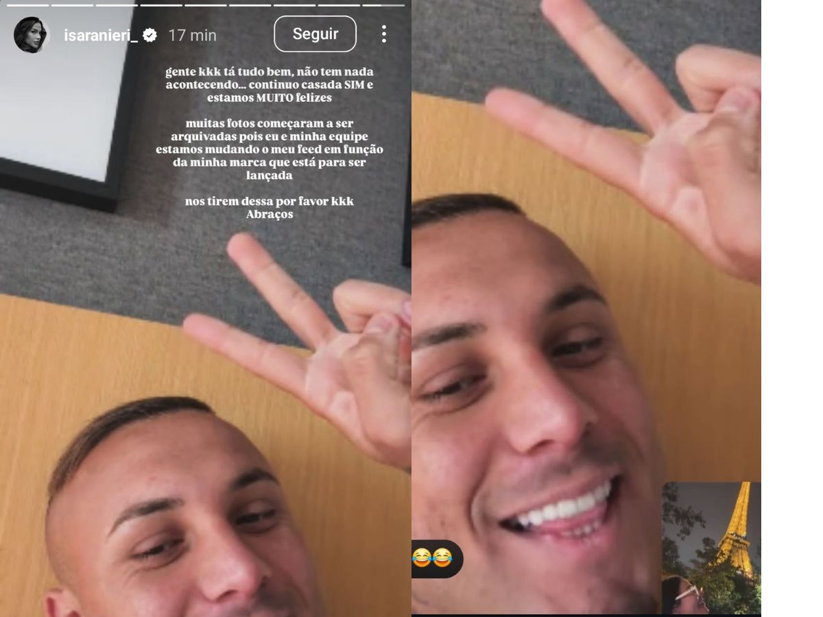 Em ligação com o jogador, esposa de Cebolinha desmente boatos de separação: “Muito felizes”