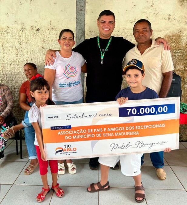 Deputado Tio Pablo (PSD) firma compromisso e destina R$ 70 mil à APAE de Sena Madureira