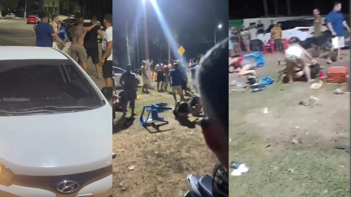 Briga generalizada em frente ao Marreirão termina com nove pessoas detidas em Sena Madureira