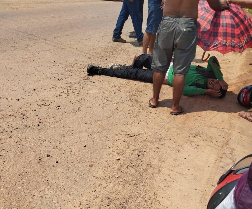 Acidente na ponte José Nogueira Sobrinho deixa motociclista ferido