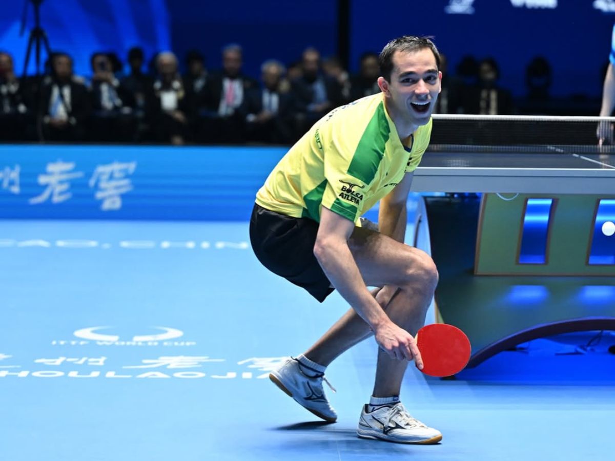 Hugo Calderano vence chinês e avança paras quartas do Circuito Mundial de tênis de mesa