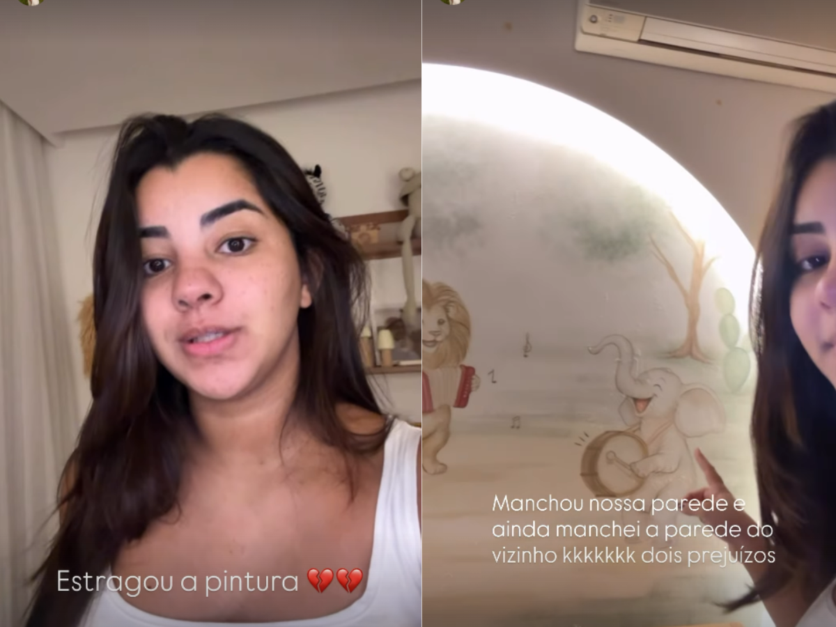 Ary Mirelle revela infiltração na parede do vizinho e brinca: “Sou vizinha do Leo Dias”