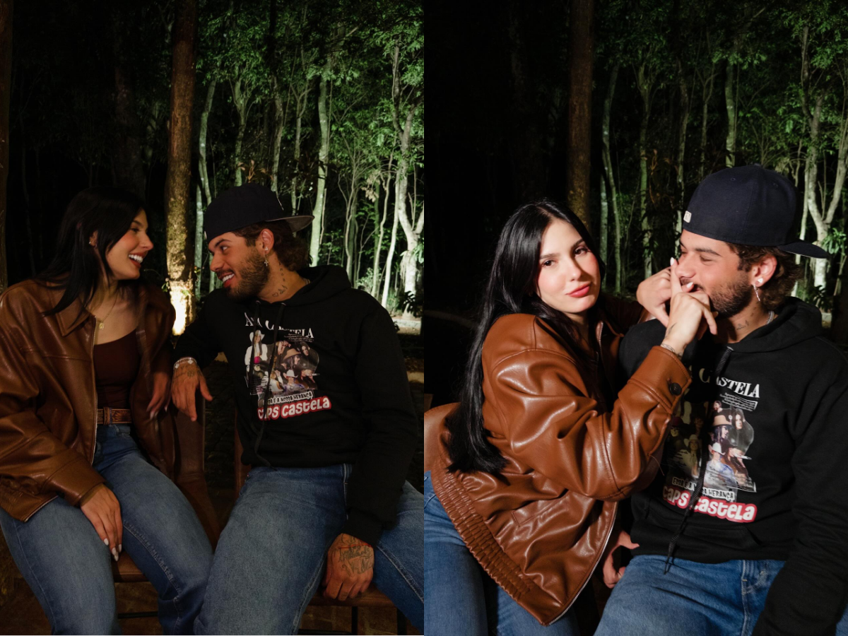 É oficial: Zé Felipe estampa o amor por Ana Castela até no look em novos cliques do casal