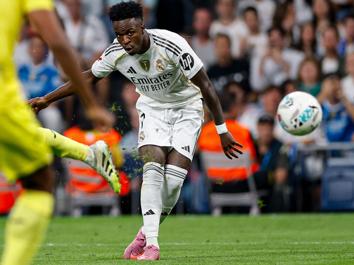 Com Virginia em camarote, Vini Jr decide e Real Madrid supera o Villarreal no Bernabéu