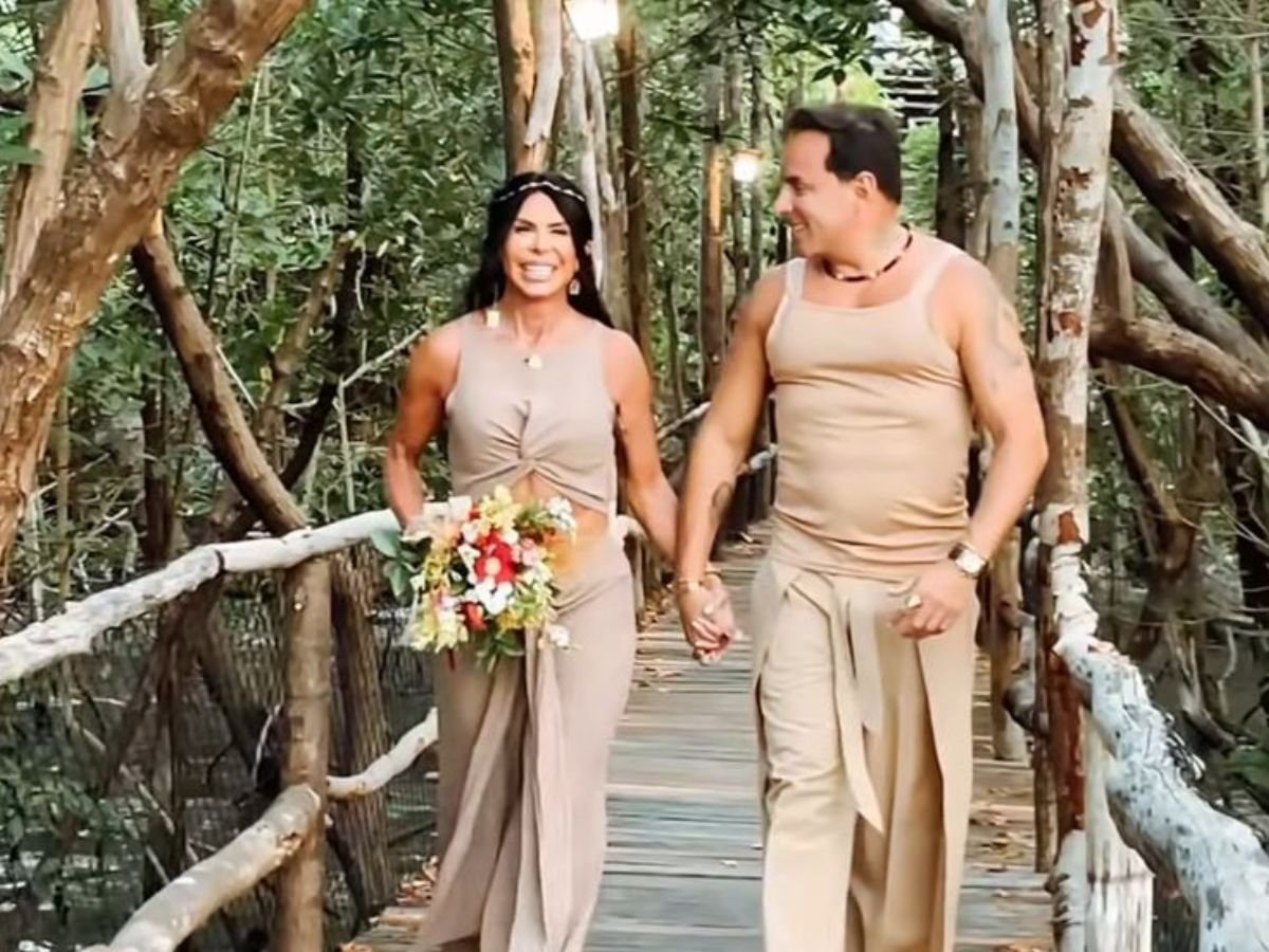 Gretchen celebra amor fortalecido na pandemia: “Nos conhecemos pelo olhar”