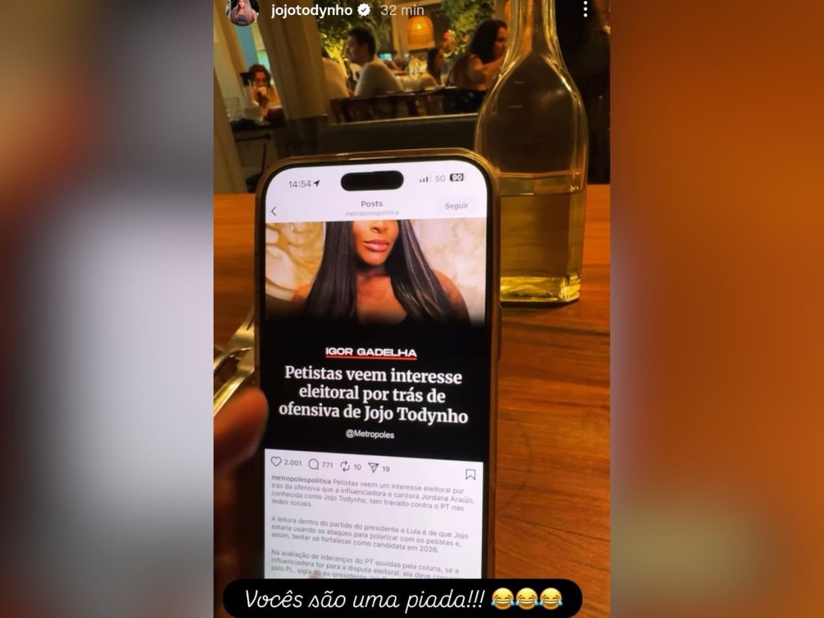 Jojo Todynho faz deboche sobre possível ambição política após críticas ao PT
