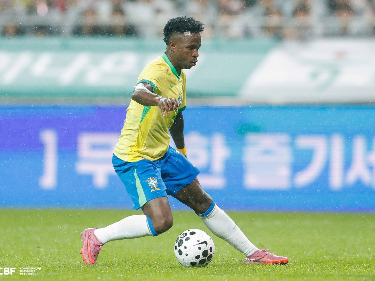Vini Jr. dedica gol ao povo brasileiro após goleada sobre a Coreia do Sul