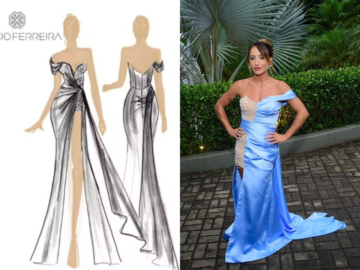 Expectativa X realidade: saiba como era para ser o vestido de madrinha de Bruna Griphao