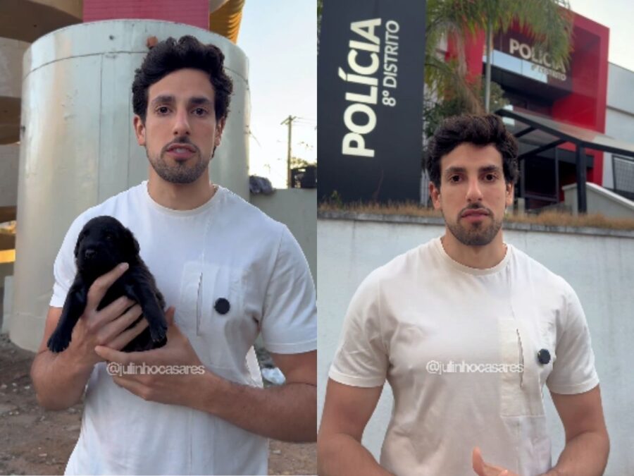 Julinho Casares e Lara Silva, filha de Faustão, trocam presentes por mais de 4 toneladas de ração