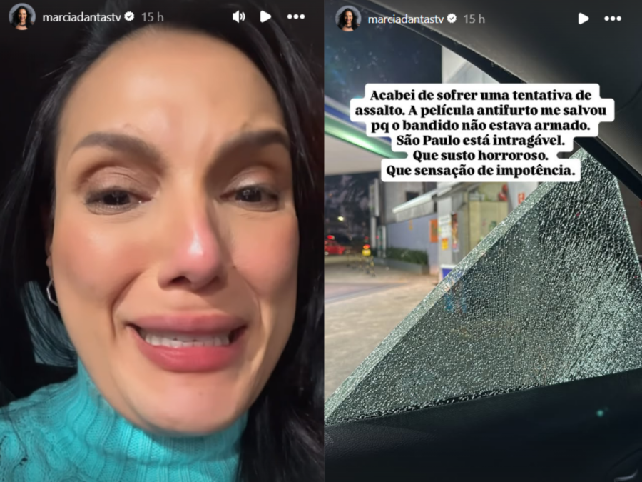 Márcia Dantas aparece chorando nas redes e relata tentativa de assalto em São Paulo