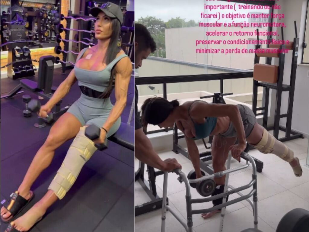 de-muletas,-gracyanne-barbosa-surpreende-ao-surgir-em-ensaio-da-uniao-da-ilha