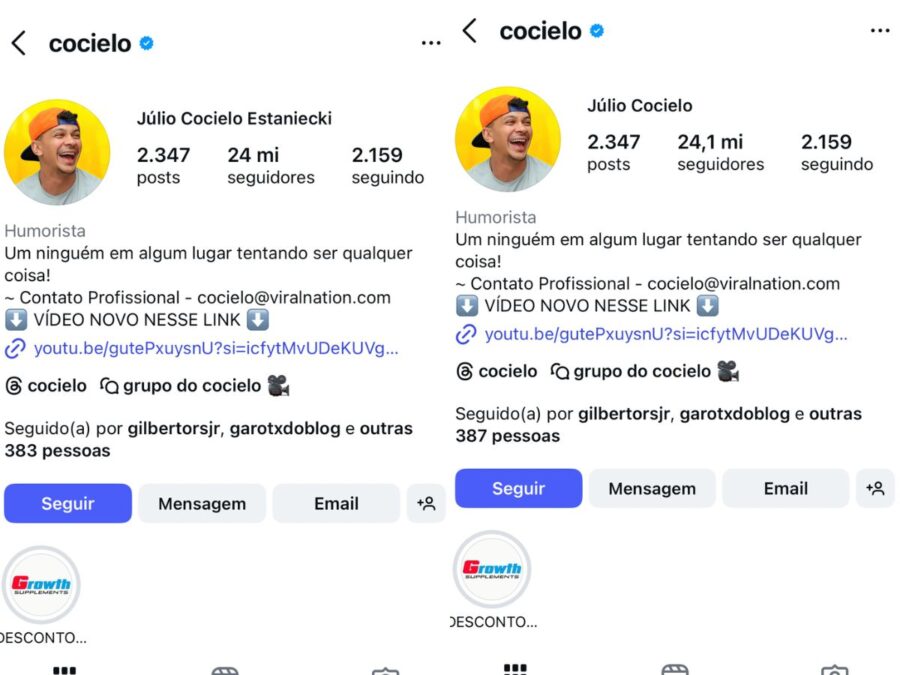 Após anunciar fim do casamento, Júlio Cocielo retira sobrenome de Tata Estaniecki das redes sociais