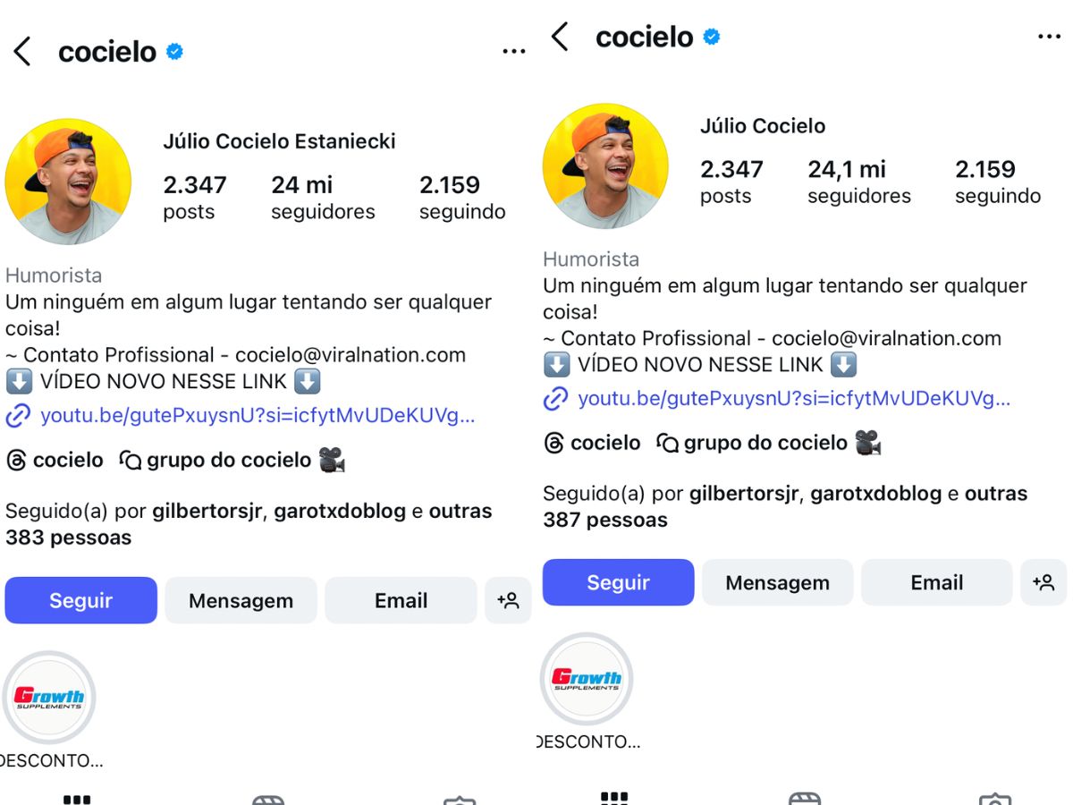 Após anunciar fim do casamento, Júlio Cocielo retira sobrenome de Tata Estaniecki das redes sociais