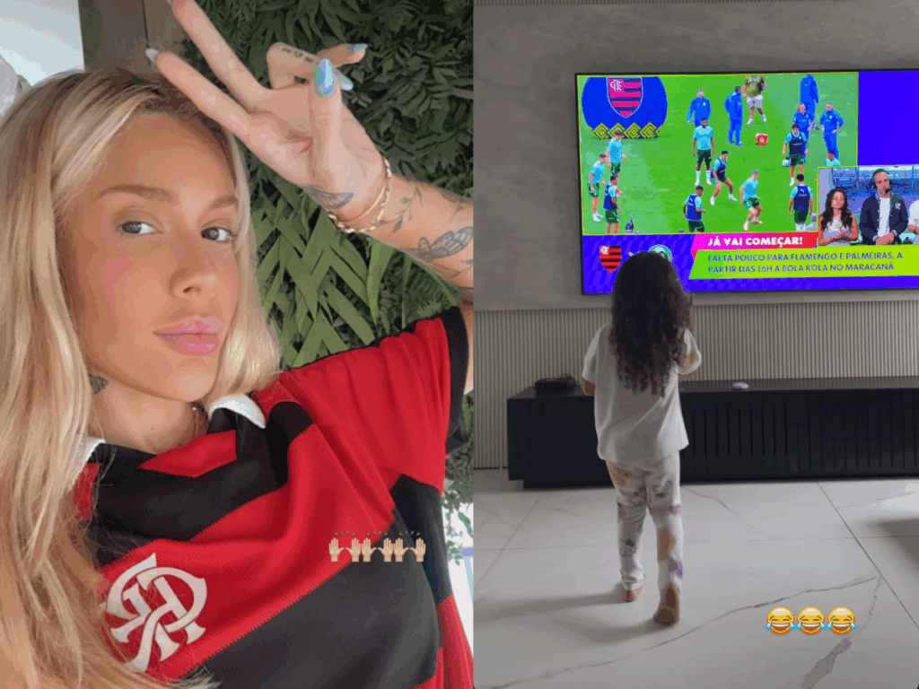 karoline-surge-com-blusa-do-flamengo-e-acompanha-jogo-apos-termino-com-leo-pereira