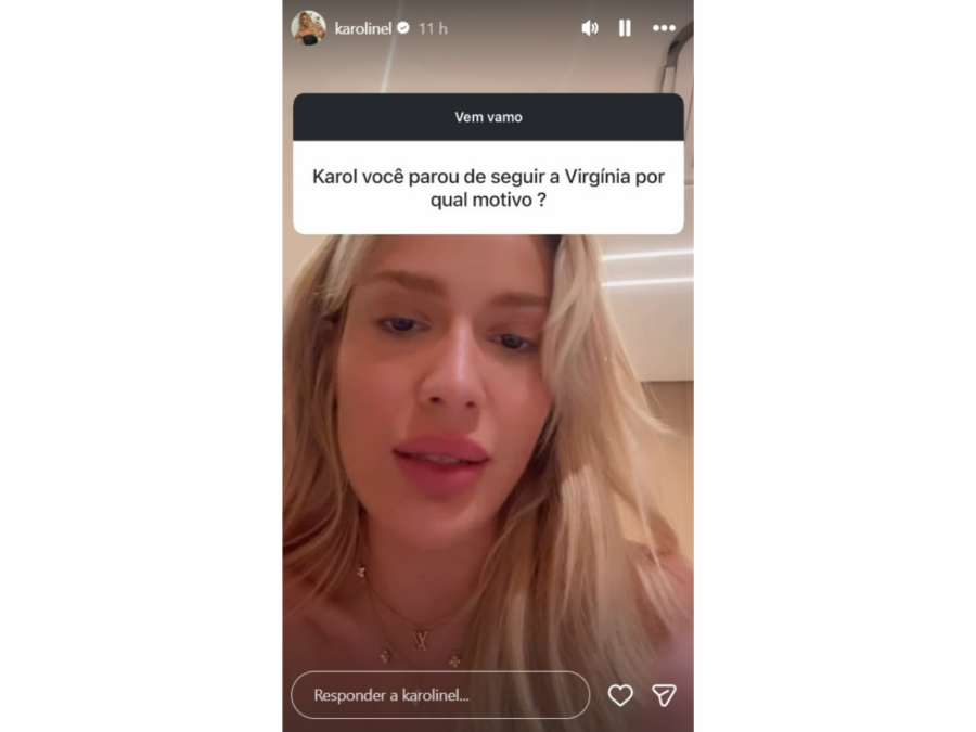 “Reciprocidade”: Karoline Lima responde motivo que a fez parar de seguir Virginia