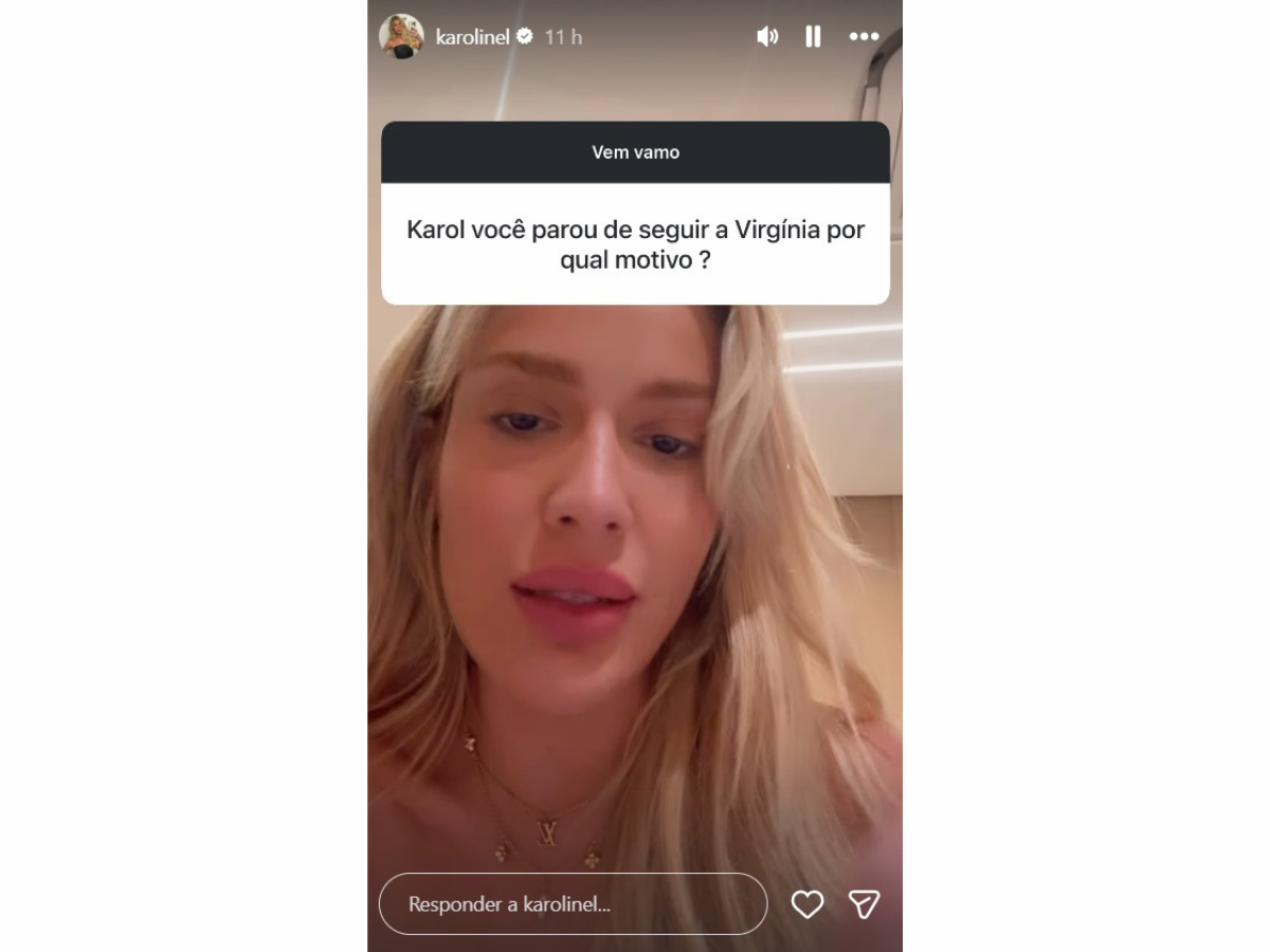 “Reciprocidade”: Karoline Lima responde motivo que a fez parar de seguir Virginia