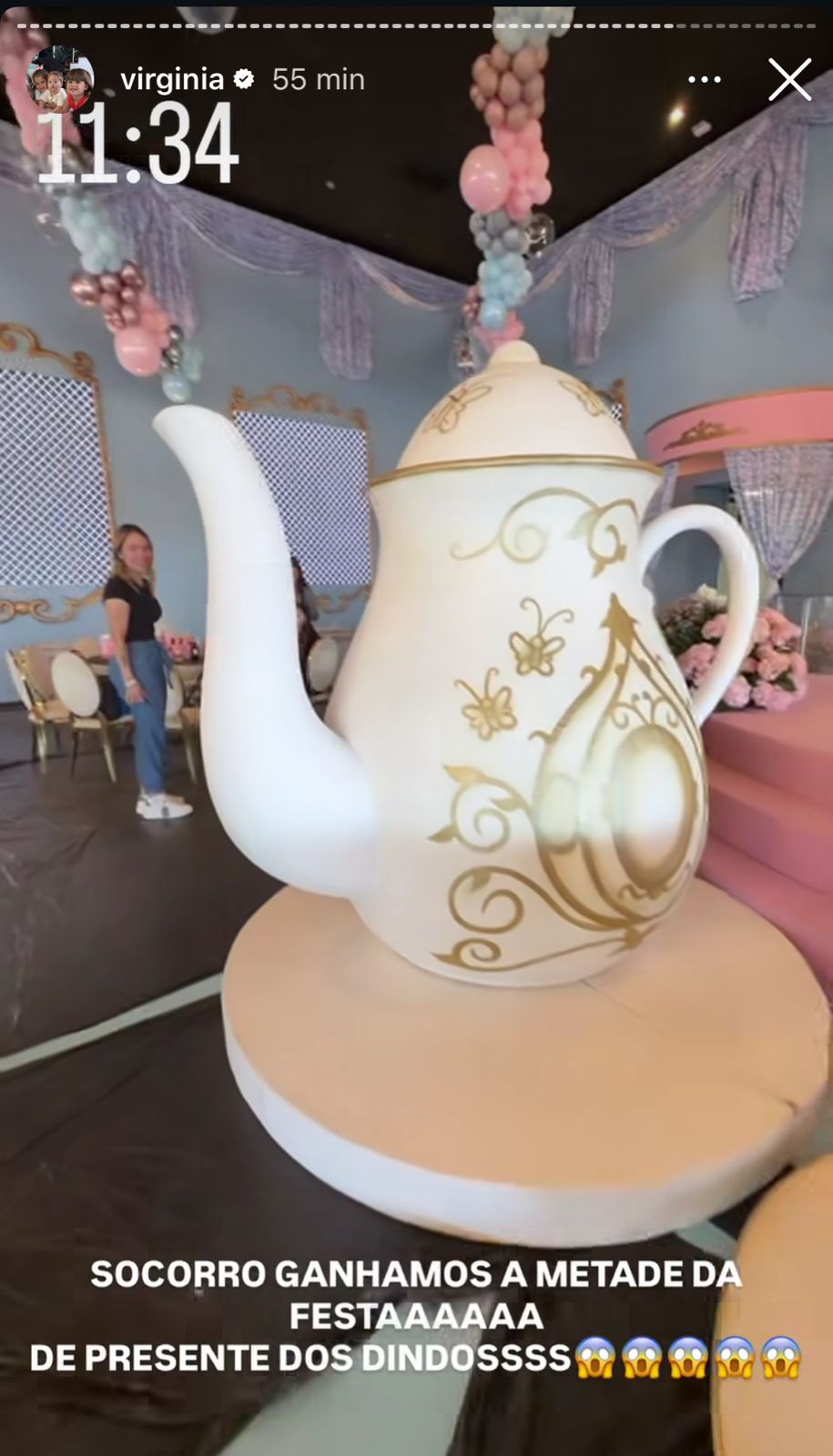 Virginia mostra spoilers da decoração e lembrancinhas de festão: “FloFlo merece”