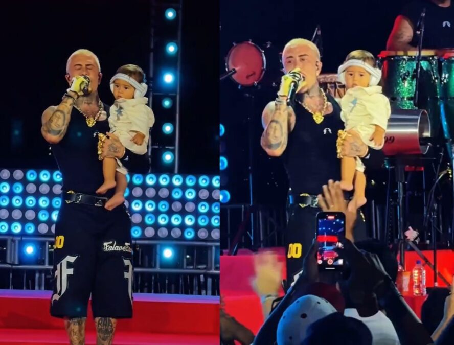 MC Daniel se emociona ao ser surpreendido pelo filho em show no Rio: “Tudo por você”
