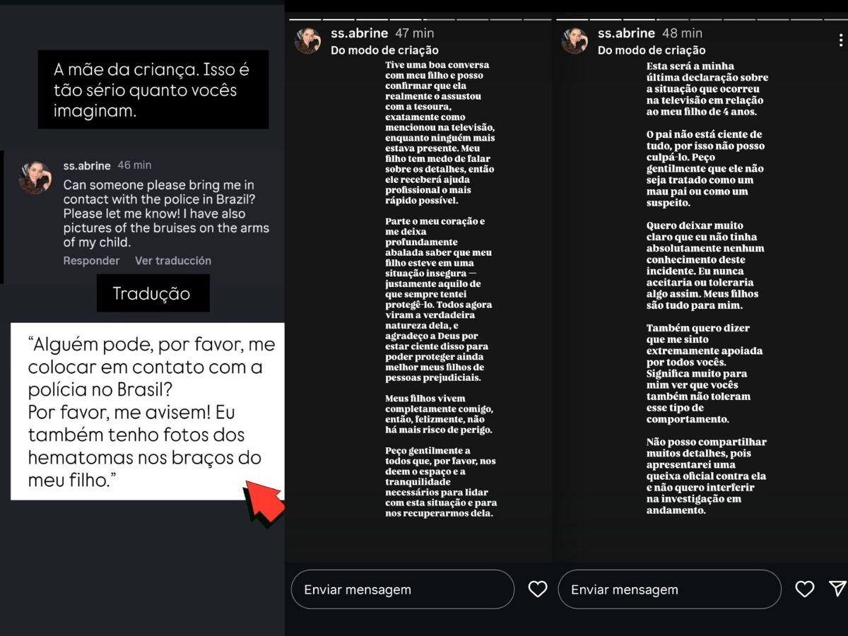 Carol Lekker é acusada de ameaçar enteado e pais da criança rompem o silêncio