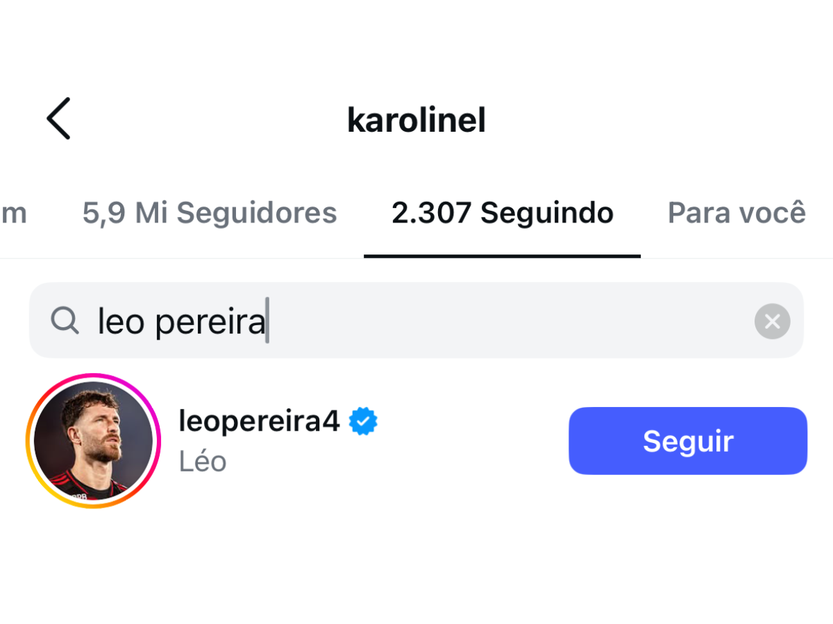 Karoline volta a seguir Léo Pereira nas redes sociais e reacende rumores de reconciliação