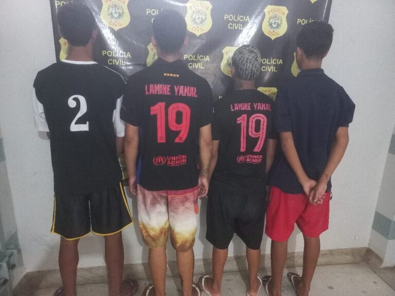 Os adolescentes foram apreendidos e encaminhados para os procedimentos legais cabíveis. Foto: cedida