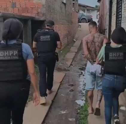 Equipe da DHPP localiza e prende homem apontado como autor de crime que vitimou Talisson Baltazar do Nascimento. Foto: cedida