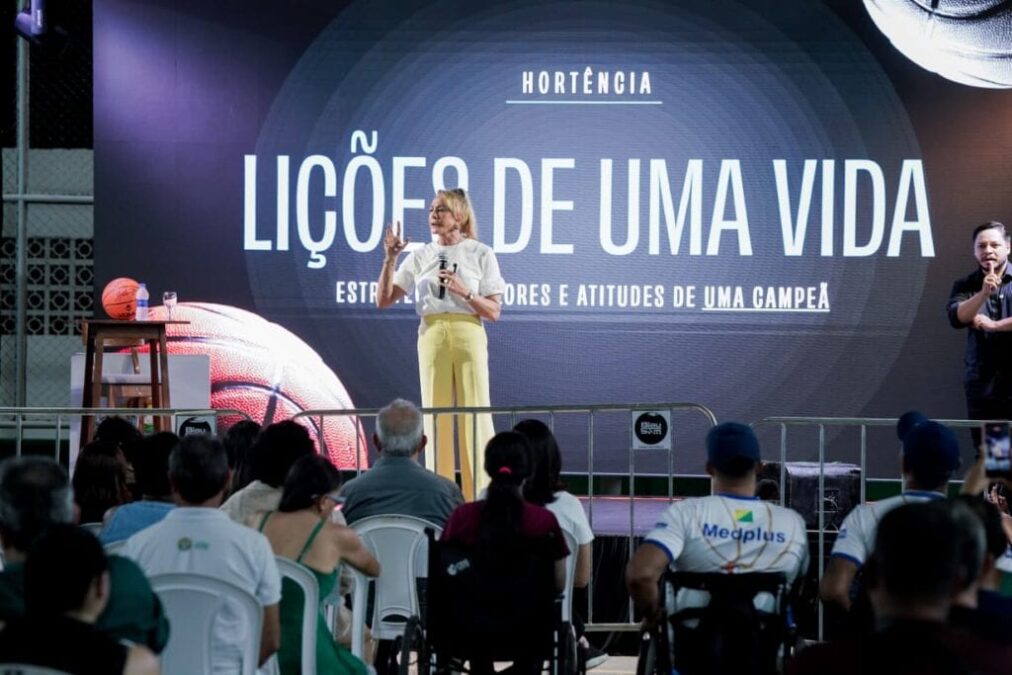 Hortência inspira jovens em Sena Madureira em palestra do programa “Desperte a Liderança”