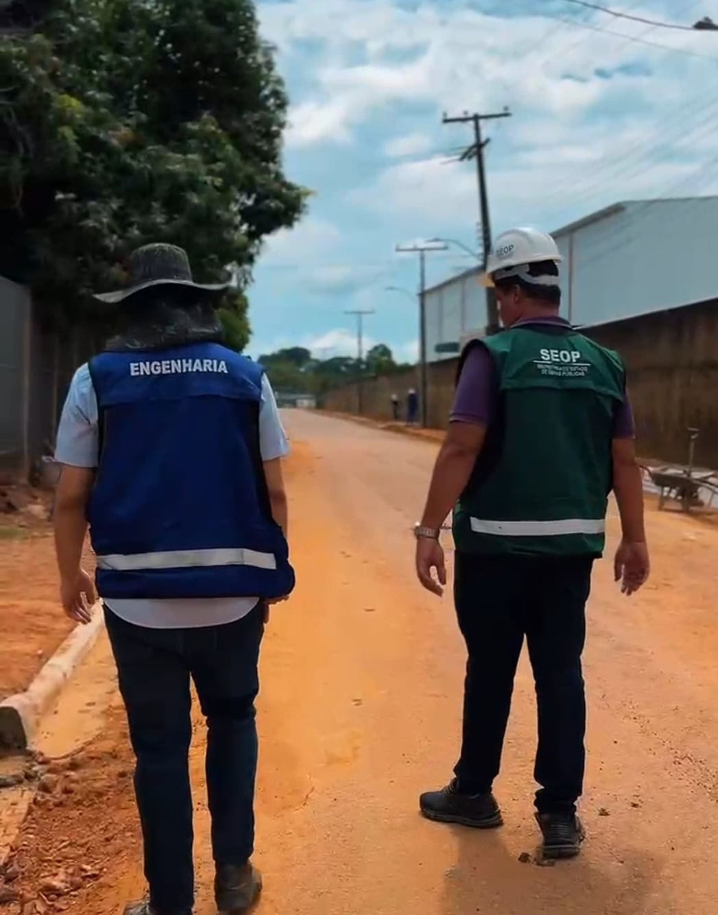 Equipe técnica da Seop vistoria ações de infraestrutura. Foto: cedida