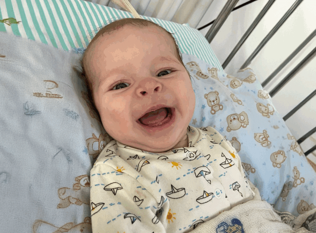 Bebê Calebe de Souza será transferido para o Hospital da Criança e Maternidade de São José do Rio Preto/SP. Foto: Arquivo da família