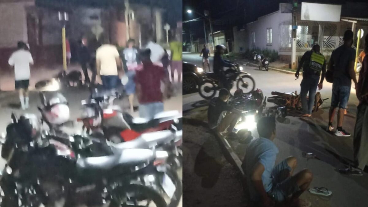 Duas pessoas ficam feridas em acidente de motocicletas no Bairro Vitória, em Sena Madureira