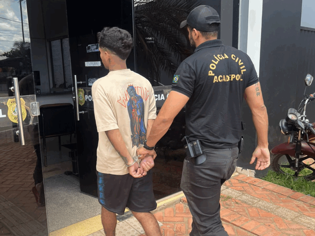 Homem suspeito de integrar facção criminosa é preso após cometer homicídio e duas tentativas de execução. Foto: cedida