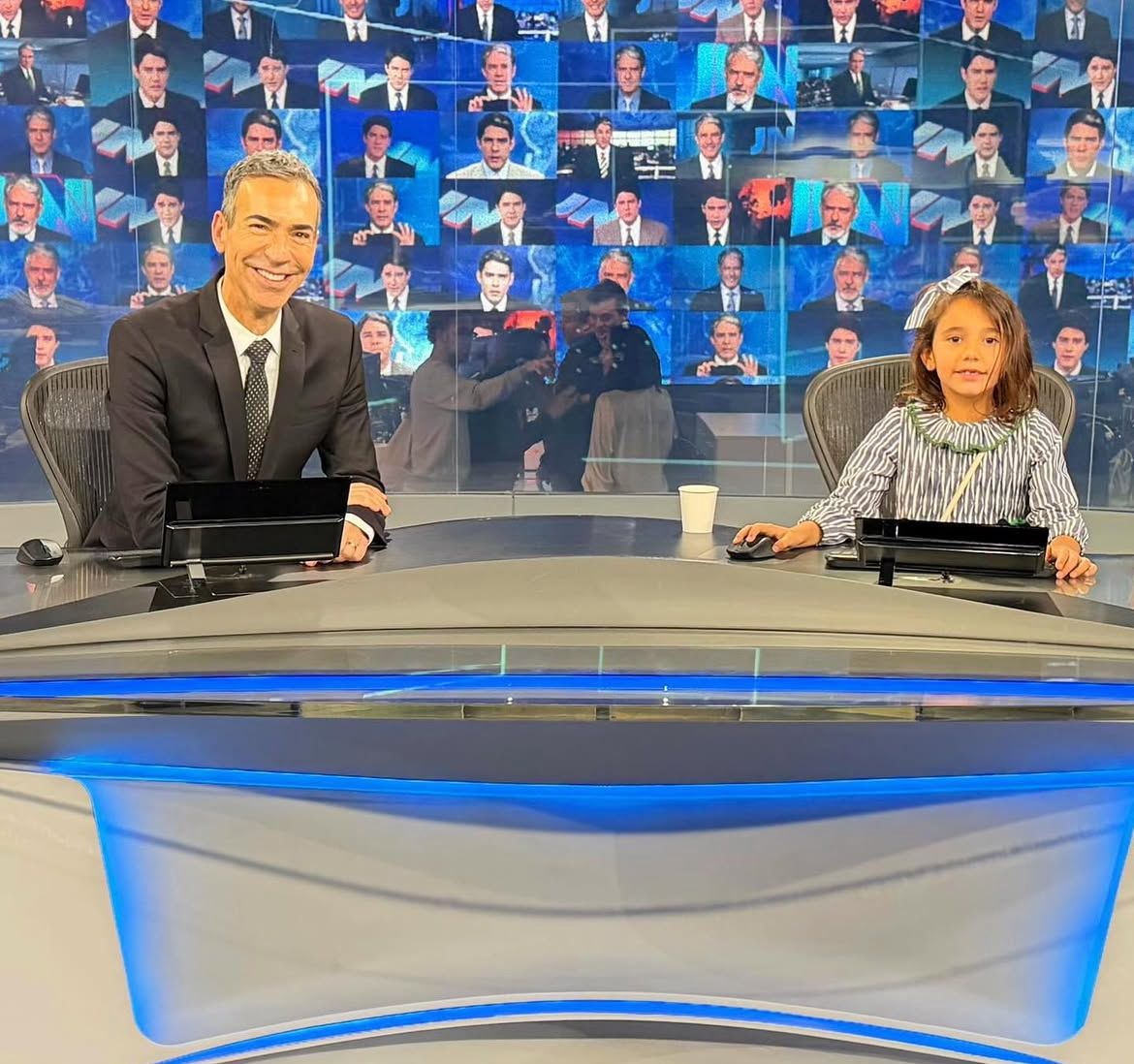 César Tralli mostra bastidores de sua estreia no “Jornal Nacional”: “Meu cantinho novo”