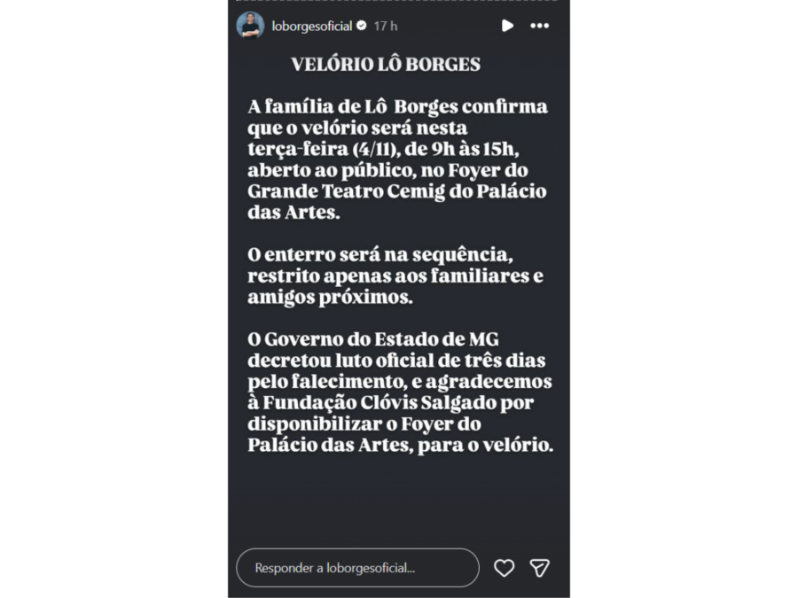 Corpo de Lô Borges é velado em Belo Horizonte com cerimônia aberta ao público