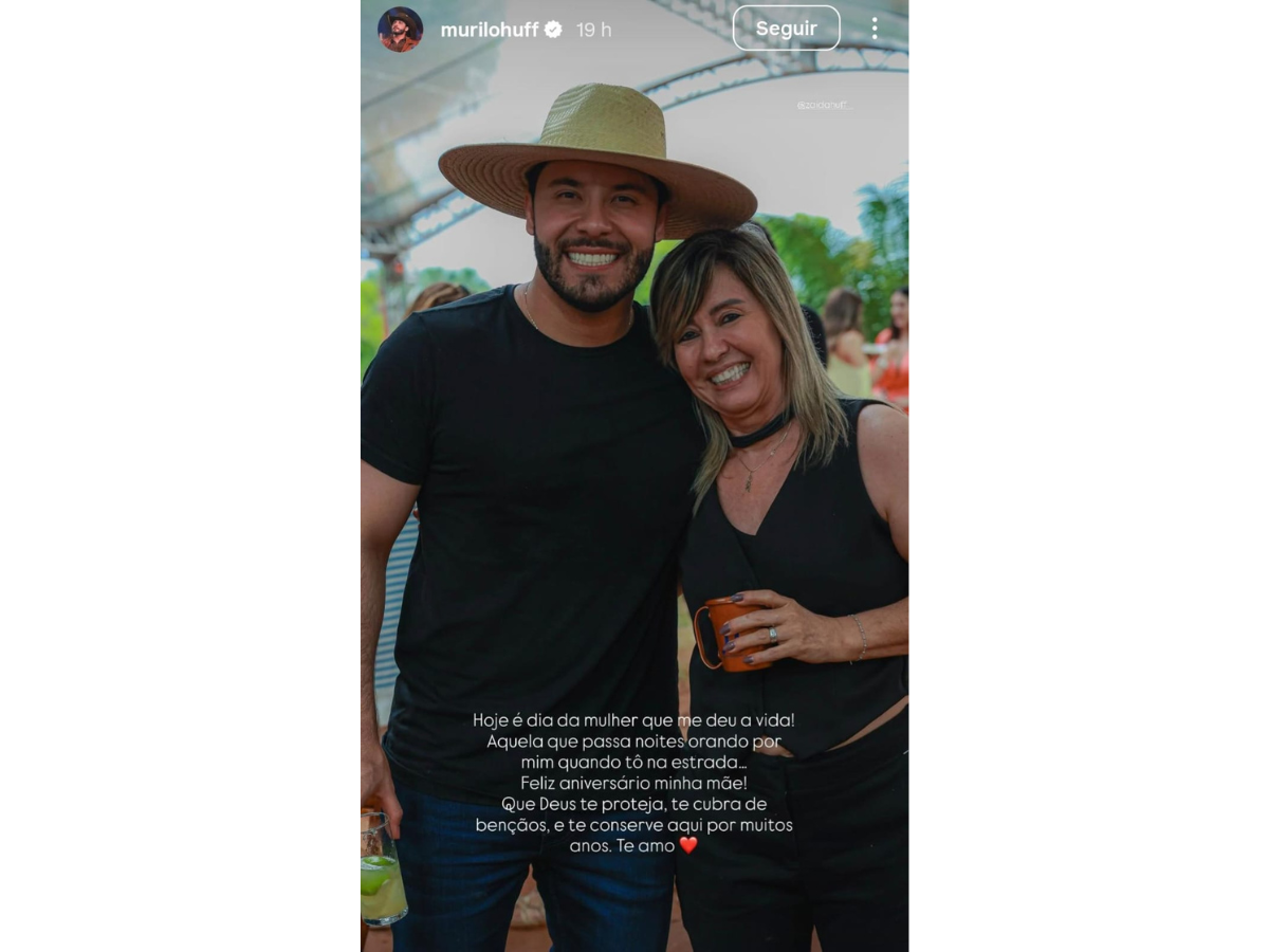 Murilo Huff homenageia a mãe na data de aniversário: “Que Deus te conserve aqui”