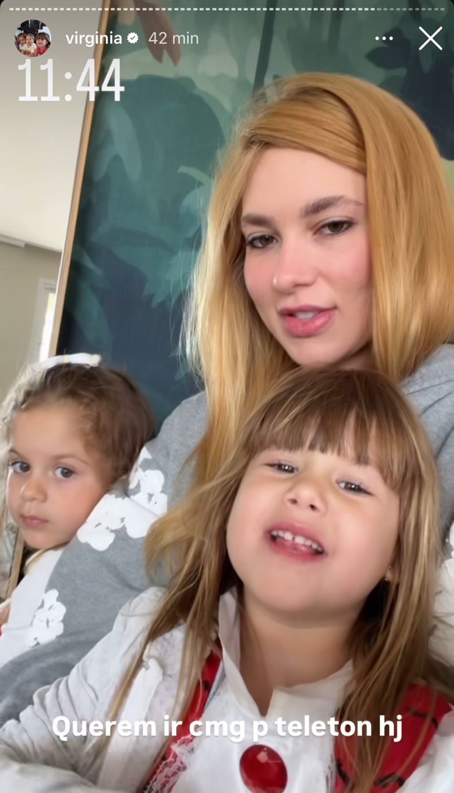 Filhas de Virginia se inspiram na mãe e pedem para participar do Teleton: “Quero ir”