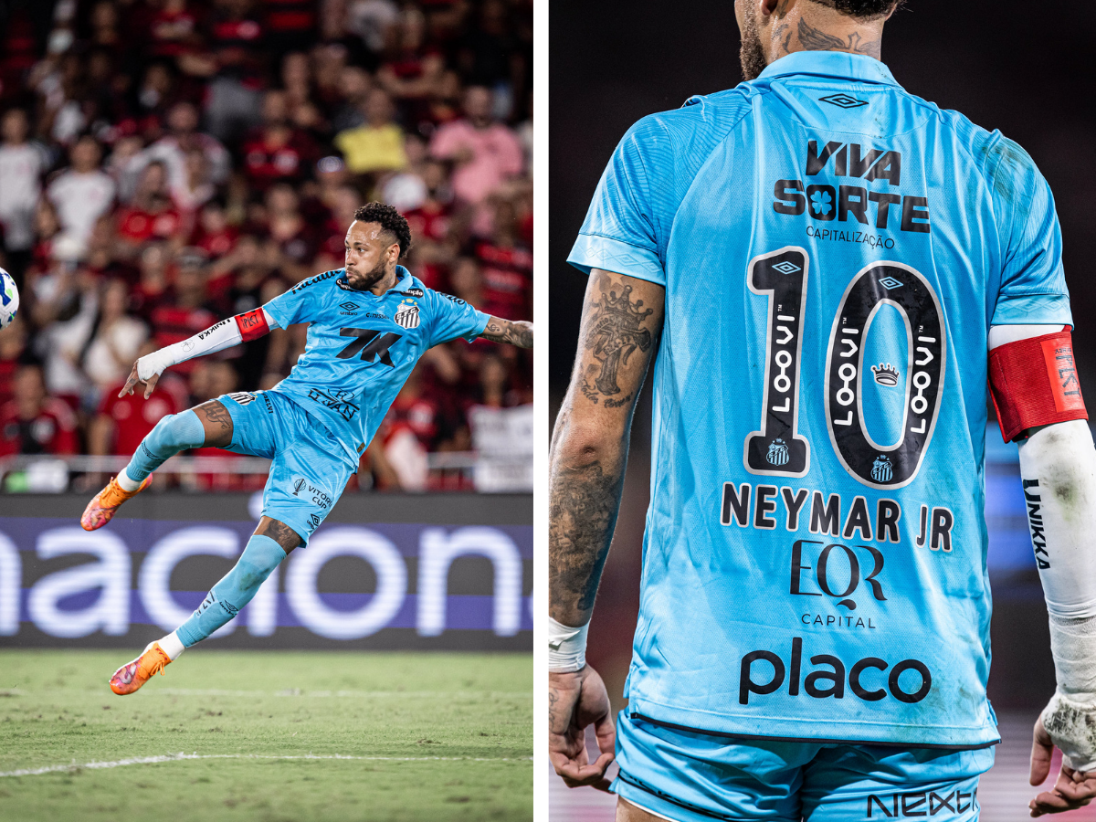 Neymar se irrita em campo e critica jogadores do Santos em derrota pro Flamengo. Veja!