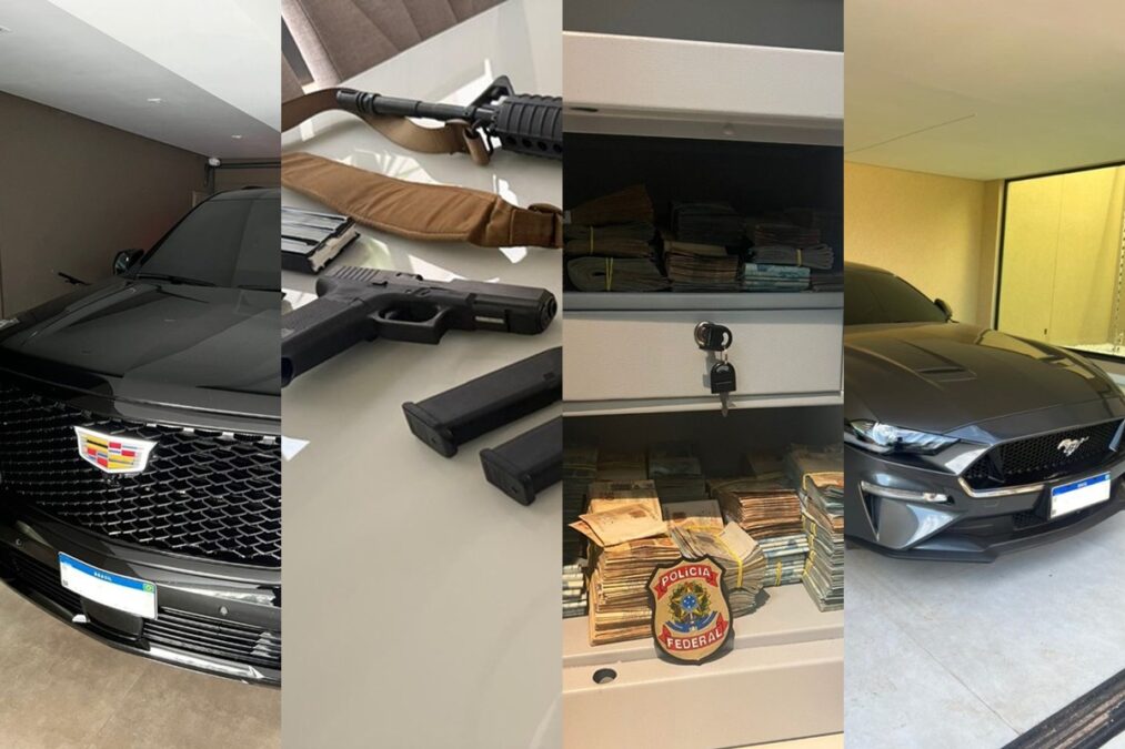 PF encontra dinheiro, armas e carros de luxo em operação contra fraude no INSS