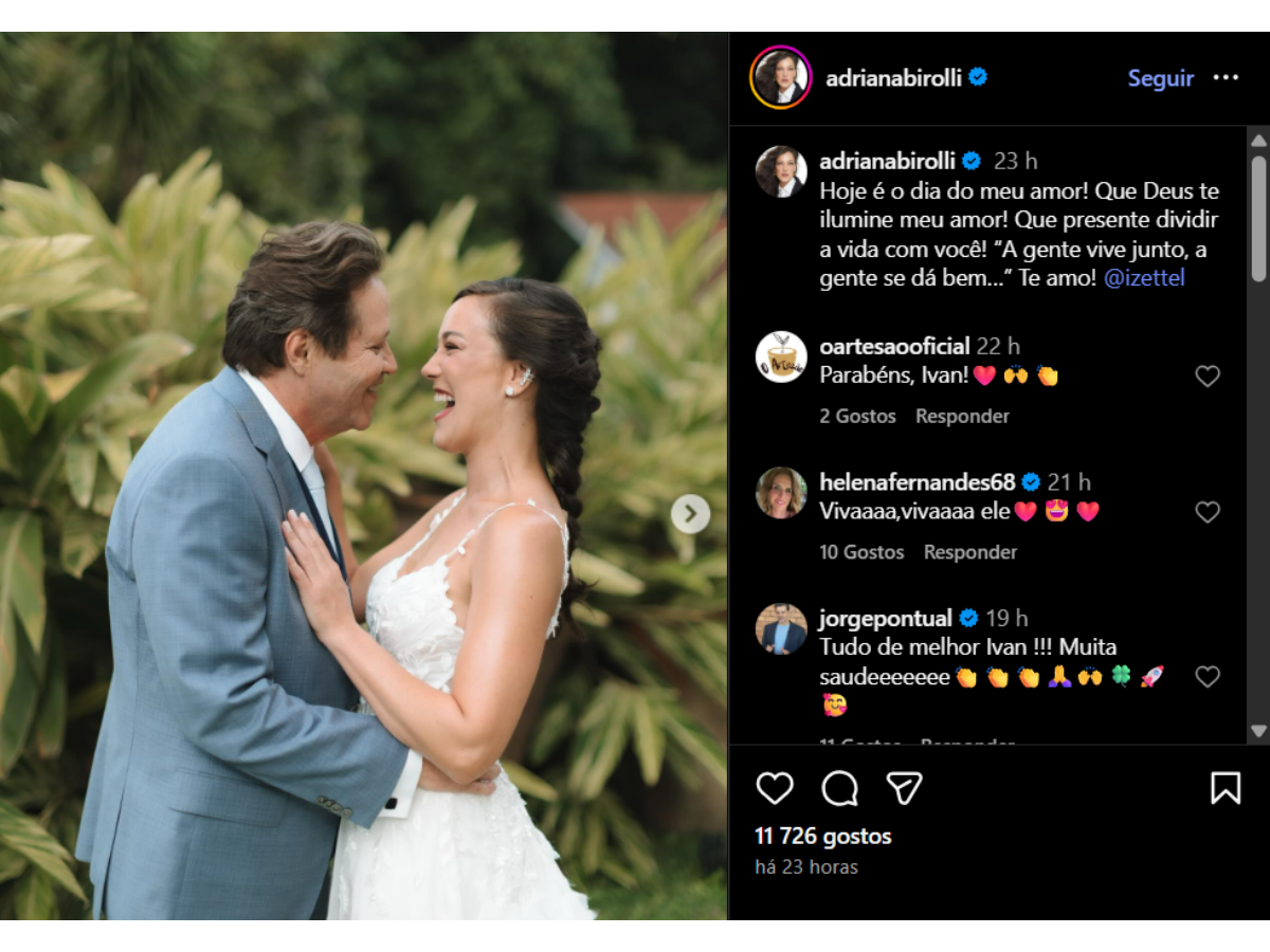 Amor em dia de festa: Adriana Birolli comemora aniversário do marido com declaração