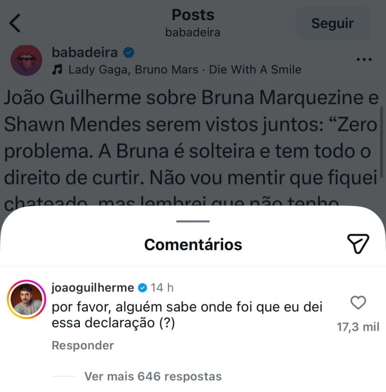 joao-guilherme-desmente-declaracao-sobre-incomodo-com-encontro-de-bruna-e-shawn-mendes