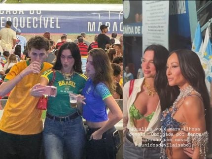 tragam-o-cpf!-em-uma-mesma-noite,-dua-lipa-vai-a-ensaio-de-carnaval-e-assiste-jogo-no-maracana