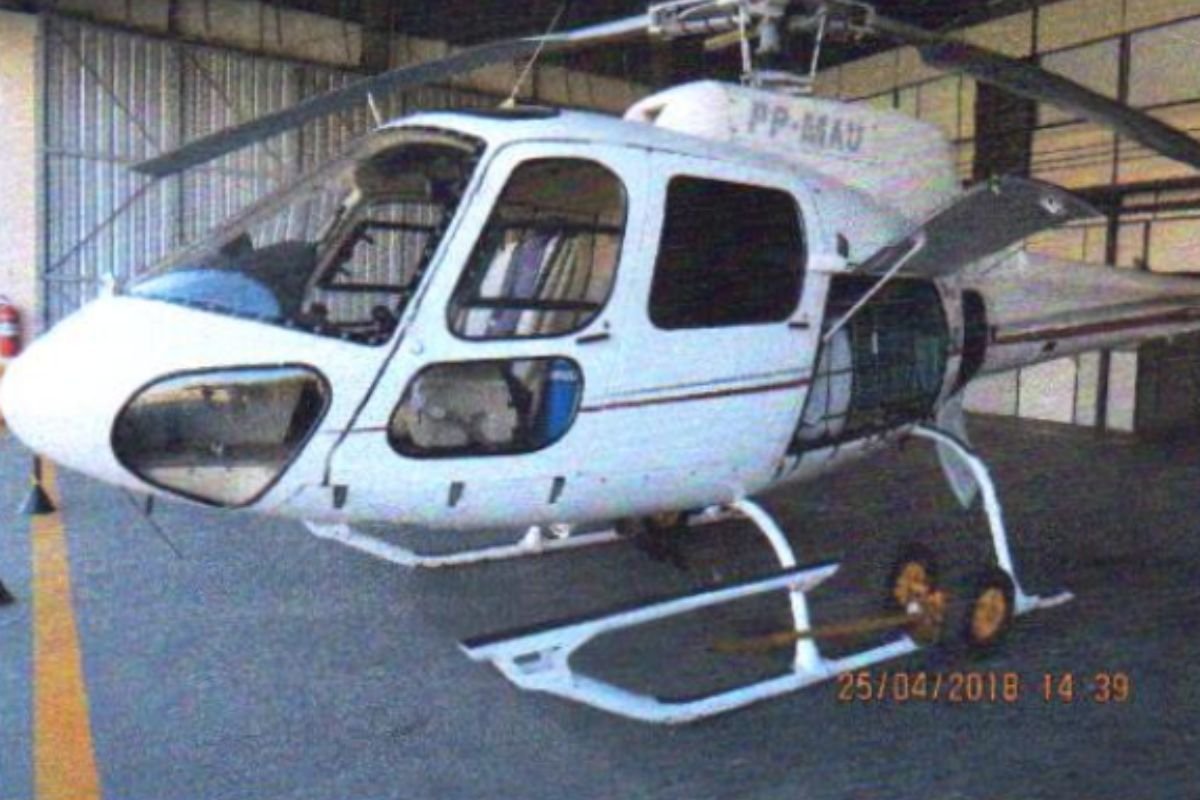 Helicóptero do PCC valia R$ 7,2 milhões e tinha resquícios de cocaína