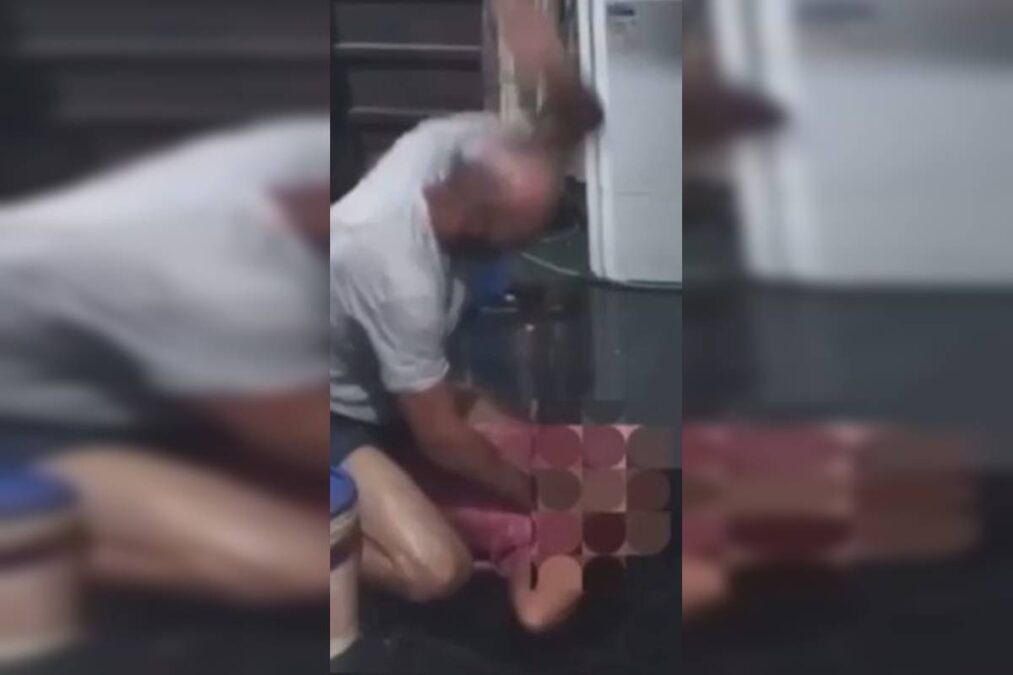 Filho grava mãe ser brutalmente agredida pelo pai com socos no rosto