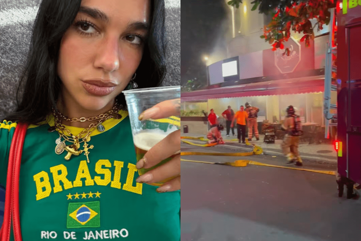 Restaurante que Dua Lipa visitou no Rio é atingido por incêndio