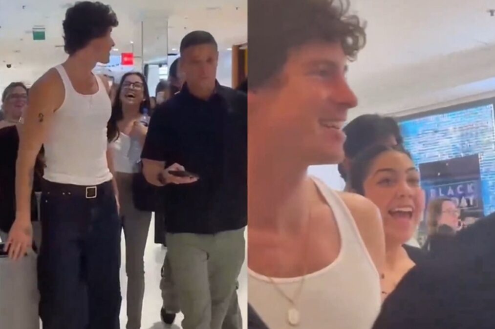 Fãs causam tumulto ao encontrar Shawn Mendes em shopping de SP; veja