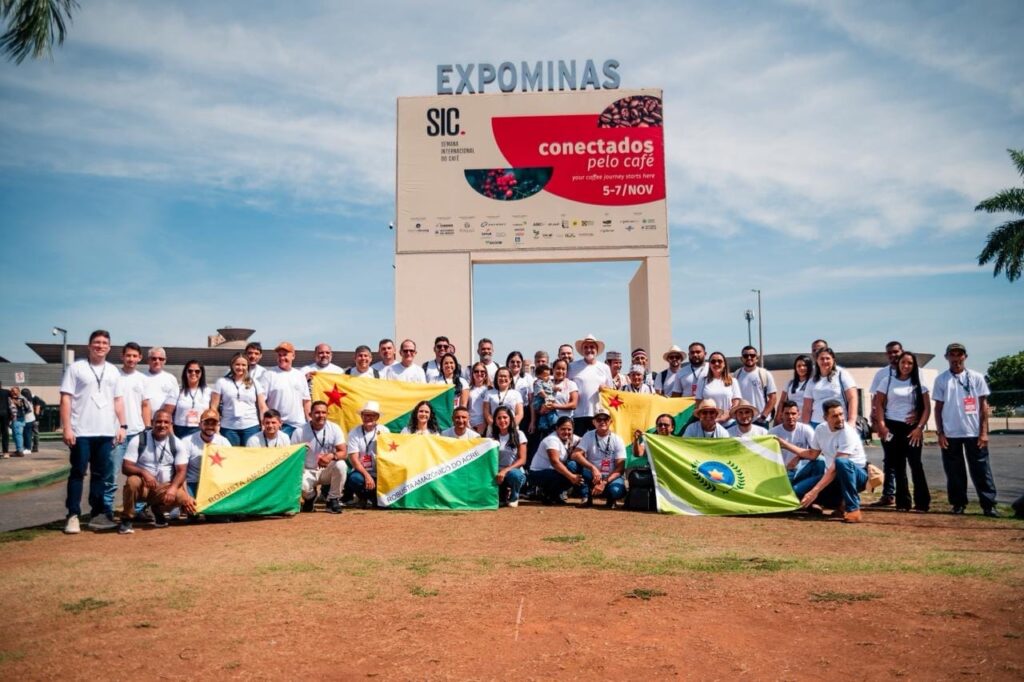 Caravana do Acre conta com cerca de 100 pessoas, todos empenhados em mostrar o café local para o mundo. Foto: Ingrid Kelly/Secom